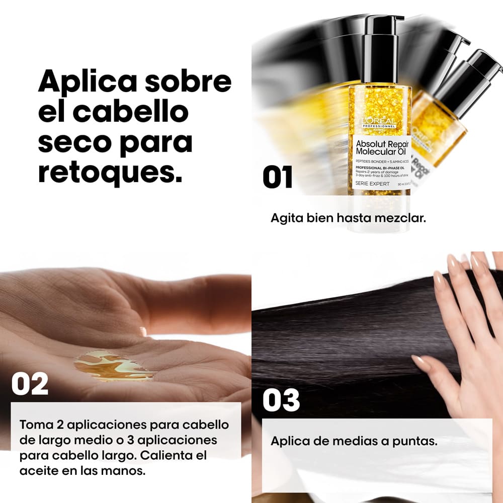 ACEITE BIFÁSICO ABSOLUT REPAIR MOLECULAR (ACEITE BIFÁSICO PARA CABELLO DAÑADO)